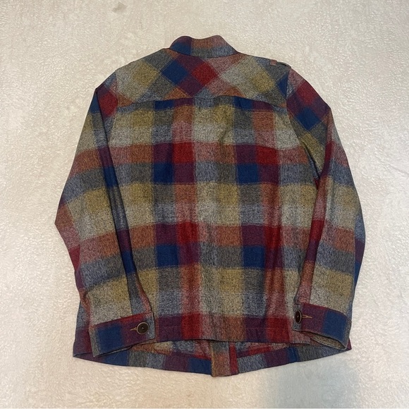 CAbi Pearl Embellished Flannel Plaid College Upscale Casual Jacket Women Medium - Picture 11 of 12